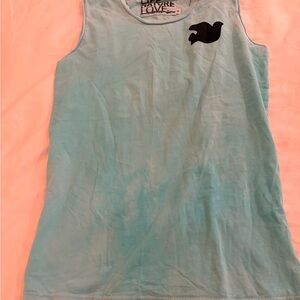 FreeCity Aqua Tank Top with Black Bird (men)